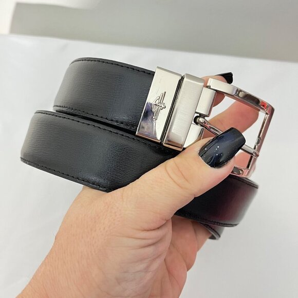 Dockers Men's Genuine‎ Leather Reversible Belt Black & Brown 46 - Picture 1 of 4